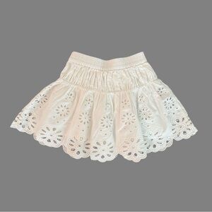 Zara skort 11 - 12 yrs white eyelet skirt shorts mini embroidered girls